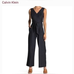Calvin Klein dark navy blue jumpsuit NWT size 6